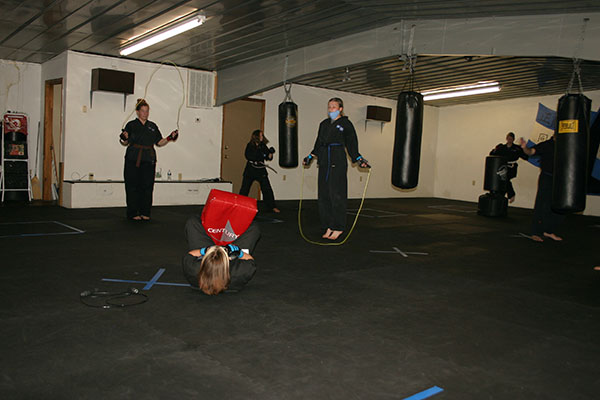 Kempo Karate Adult Class Bag Night Punching and kicking technics