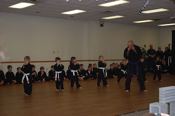 Kempo Karate Christmas Demo Kids class weapons