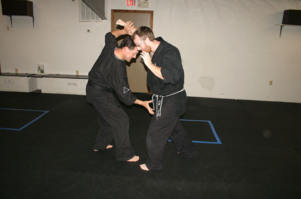 Kempo Karate tiger claw to groin